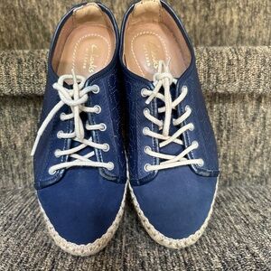 Clarks Artisan Navy Blue Espadrille Reeney Rita Sneakers – Size 6M